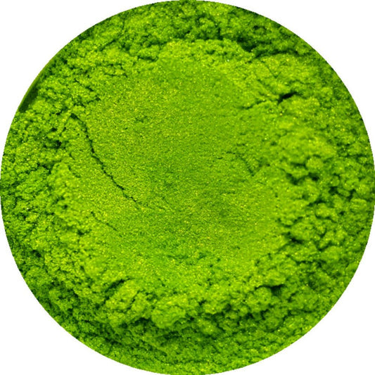 Poudre de mica cosmétique vert citron
